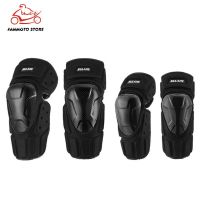 SULAITE 4Pcs Motorcycle Carbon Fiber Knee Pads Elbow Pads Body Protector Motocross Racing Knee Guards KneePads Riding Protection Knee Shin Protection