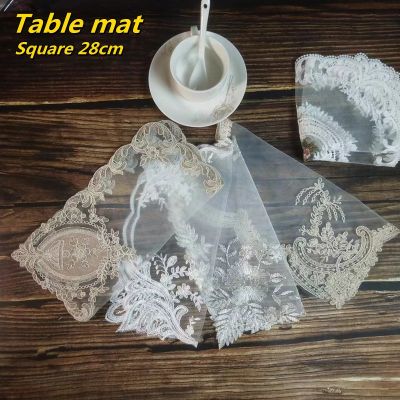 【CC】 Low-priced European Mesh Embroidered Table Coaster Plate Bowl Vase Antique Jewelry Cover Decoration