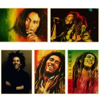 Bob Marley Retro Nostalgic Reggae Rock โปสเตอร์คราฟท์เพลงภาพวาด Home Wall ตกแต่ง Bar