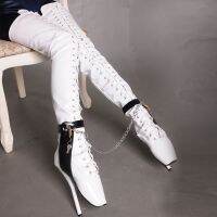 hot【DT】 28CM/7 Inch Thigh Ballet BootsSexy Pole Dancing ShoesMen Fetish Corset DominatrixBlackWhiteSilverBig