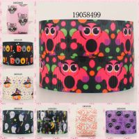 [HOT!] 10yards different sizes Halloween ribbon Pumpkin pattern printed Grosgrain ribbon 19058496