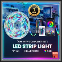 {ItalyNest shop}2835/5050 LED เปลี่ยนสีได้5ม. 10ม. เทปไฟเส้นไฟ RGB บลูทูธไวไฟควบคุมระยะไกลปลั๊กสำหรับเล่นเกม