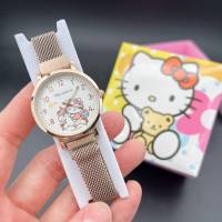 ใหม่ล่าสุด !!!!นาฬิกาHello Kitty นาฬิกาข้อมือเด็กผู้หญิงลายการ์ตูนสุดน่ารักหวานละมุน สายแม่เหล็กสวมใส่ง่าย《 แถมฟรี !! กล่องกระดาษลายคิตตี้ 》