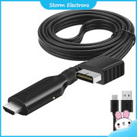 ⚡⚡ของแท้ 100 %สำหรับ Ps2ถึง Hdmi สายอะแดปเตอร์ที่รองรับ,สายแปลงวิดีโอเสียง1ม. 480i/480P/576i สำหรับจอแสดงผล Ps2โหมดทั้งหมด