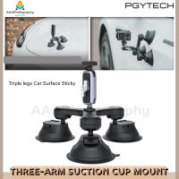 【Ready shipping】PGYTECH Three Arm Suction Cup Mount Triple legs Car Surface Sticky For Insta360 GoPro Dji Action 3 Action Cameras Accessory