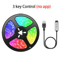 RGB 5050 LED Strip Lights Bluetooth App Control USB 5V LED Tape Flexible Ribbon Diode Tape for Room Decoration PC TV Backlight