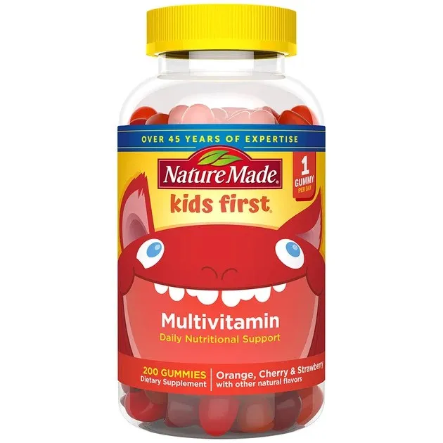 Nature Made KIDS FIRST MULTIVITAMIN 200 gummies per bottle Daily