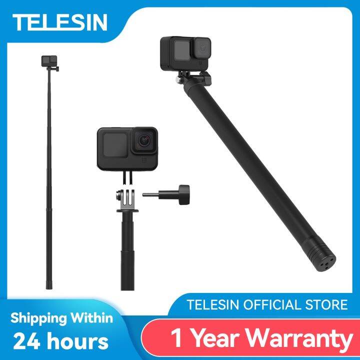 TELESIN 118''/3M Ultra Long Monopod Carbon Fiber Selfie Stick For Gopro