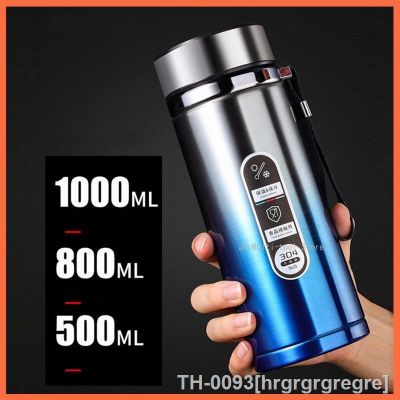 ❖ hrgrgrgregre 1000ML Capacity Business Thermo Bottle Caneca Garrafa térmica de aço inoxidável para água Flask