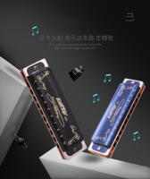 Easttop Harmonica 10หลุม20 Toneบลูส์คู่หีบเพลงปากฮาโมนิก้าสีฟ้ากรณีเกรดสำหรับผู้เล่นมืออาชีพเริ่มต้นนักเรียนของขวัญวันเกิดของขวัญ