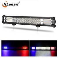 NLpearl โคมไฟสามแถว LED 24V 12V,ไฟสำหรับรถออฟโร้ดขนาด20นิ้ว288W ไฟ LED สำหรับรถบรรทุกแถบไฟทำงานขนาด4WD 4X4