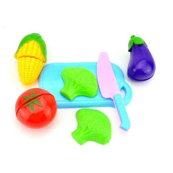 microgoodชุดตัดอาหารผักผลไม้-ของเล่นเด็กเล่นบทบาทสมมติใช้ซ้ำได้
