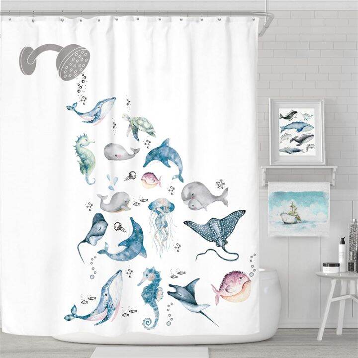 cw-raining-cats-and-dogs-shower-curtain-kids-clouds-raindrops-cartoon-print-fabric