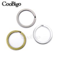 【cw】 10pcs Key Rings Hole Key Chain Split O Rings Keyfob Plated Round Keyring Flat for Women Bag Keychain DIY Craft Accessories 25mm