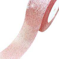 【YF】┋▬  (25 yards/roll) Pink Meat Metallic Glitter Colorful gift package ribbons wholesale