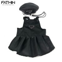 FATHIN Luxury Style Pet Skirt French Bulldog Strap Black Dress for Small Medium Dogs Cats XS-XXL Dresses