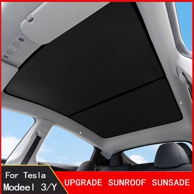For Tesla Model 3 2019 2021 2022/model Y Glass Roof Sunshade Front Rear Sunroof Skylight Blind Shading Net Sunroof Sunshade