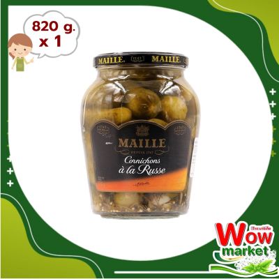 Maille Cornichons a La Russe 820g. : มายด์แตงกวาดองผสมเครื่องเทศในน้ำปรุงรส 820กรัม