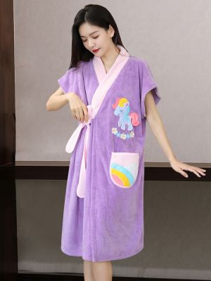 towels can be worn and wrapped towels bathrobes adults bathing non-pure cotton water-absorbing womens summer bath skirts 2023 new