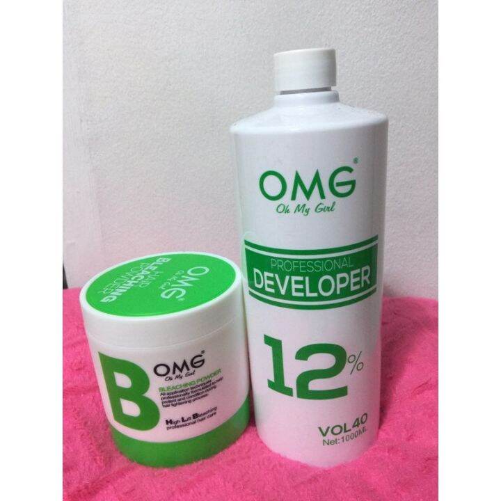 OMG bleaching powder 500g and 1000 ml Oxidizer Lazada PH