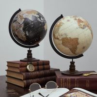 World Globo Mapa Vintage European Globe Ornament Earth Wooden Globe Office Desk Decor