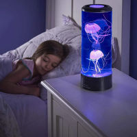 USB Powered Led Jellyfish Lamp Childrens Night Light Jellyfish Tank Aquarium Led Lamp For Table Home Bedside Decor Holiday Gift