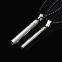 Titanium Steel Whistle Portable Keychain Necklace Pendants Whistle EDC Keyring for Emergency Survival Outdoor Survival kits