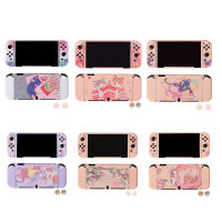 แมวสุนัข TPU ปกอ่อนผิวเคสสำหรับ Nintendo สวิทช์ Oled NS Joy-Con ควบคุมเชลล์ป้องกันนิ้วหัวแม่มือติดจับหมวก