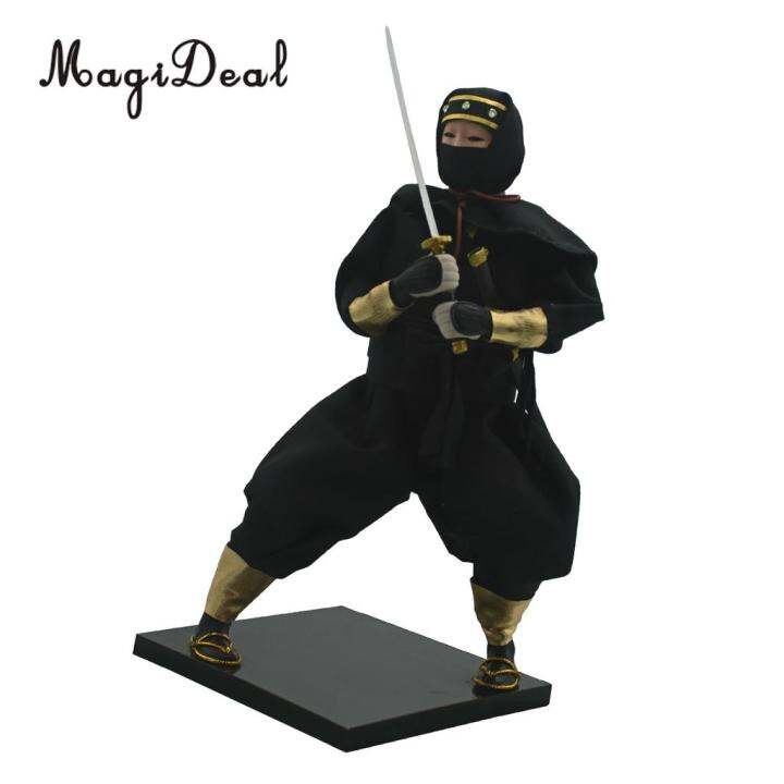 12inch-vintage-japanese-ninja-samurai-doll-figure-in-black-clothes-home-decoration