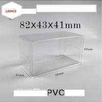 ℗ 100PCS 8.2X4.3X4.1CM PVC Clear MATCHBOX TOMY Toy Car Model 1/64 TOMICA Hot Wheels Dust Proof Display Protection Box