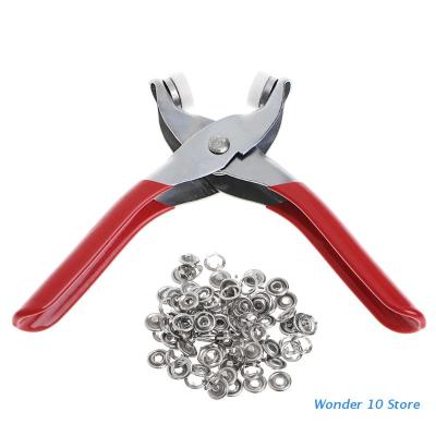 Metal Prong Ring Snap Fasteners Press Studs Plier 9.5mm