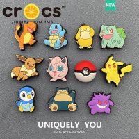 jibbitz croc charms ตัวติดรองเท้า แท้ POKEMON Series jibbitz กระดุมรองเท้า ลายการ์ตูน ดอกไม้ อุปกรณ์เสริมหัวเข็มขัด poke Ball jibbitz สําหรับ croc