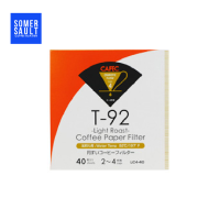 กระดาษกรอง ดริปกาแฟ CAFEC T-92 Light Roast Coffee Paper Filter [Cone Shape] Box 40 Sheets กระดาษกรอง แผ่นกรอง ผลิตจากญี่ปุ่น 40 แผ่น บรรจุกล่อง