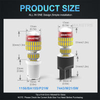 2x P21W LED Canbus 1156 BA15S W21W LED Bulb T20 7440 7443 Turn Signal Car Lights White Amber Brake Lights Reverse Lamp DRL