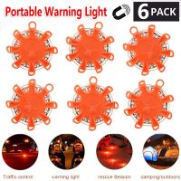 【CW】☃  6Pcs Warning Built-in Battery 3Mode Safety Dash Emergency Flashing Lamp Strobe for Trucks