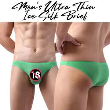 Summer Ice Silk Men Underwear Seamless Transparent Boxer Shorts Ultra Thin  Sheer Breathable Comfortable Panties Underpants
