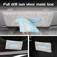 [Xiaofeitian Auto Supplies] Crystal Car Tissue Box Car Sun Visor Tissue Box Holder Auto Interior Storage Decoration Car Accessories Women 39; S Auto Parts