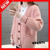 qkq971 Sweaters &amp; Cardigans For Women,New Korean Style Lazy Style Loose Cardigan Sweater Sweater Coat