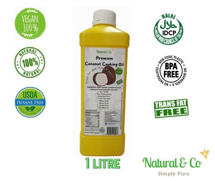 NATURAL & CO PREMIUM COCONUT COOKING OIL 1L Lazada