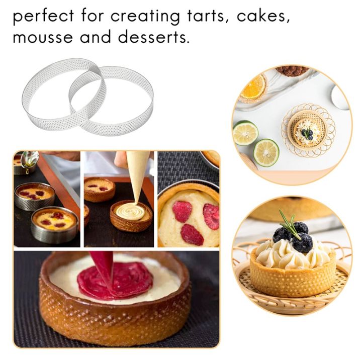 10pcs-circular-tart-rings-with-holes-stainless-steel-fruit-pie-quiches-cake-mousse-mold-kitchen-baking-mould