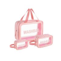 Transparent Cosmetic Bag Portable Travel Wash Bag Female Pvc Waterproof Storage Bag Portable Storage Bag