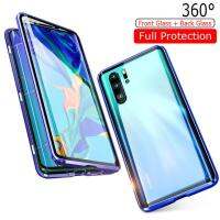 เคสโทรศัพท์แม่เหล็กทั้งหมดสำหรับ10 Lite 20 Pro กันชนโลหะกระจกสองด้านสำหรับ Hauwei P30 P40 Pro Lite Nova 6 Se 7i