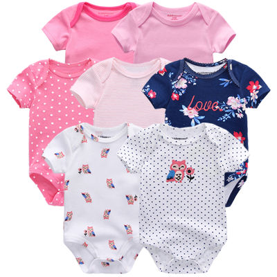 Top Quality 7PCSLOT Baby Boys Girls Clothes 2022 Fashion ropa bebe kids Clothing Newborn rompers Overall baby girl jumpsuit