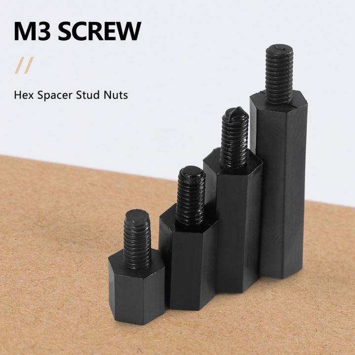 260pcs-m3-male-female-nylon-hex-spacer-standoff-screw-nut-threaded-pillar-pcb-motherboard-assorted-assortment-kit
