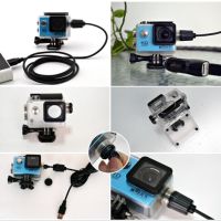 Camera Accessories Waterproof Case Charger Shell USB Cable For SJCAM SJ4000 Air Sj9000 C30 C30R EKEN H9R For Motocycle Clownfish