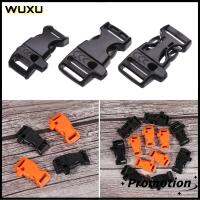 WUXU 2/4/8pcs 550 Paracords อะไหล่กระเป๋า กลางแจ้ง สายคล้องข้อมือ Survival Whistle Buckles หัวเข็มขัดด้านข้าง อุปกรณ์เสริม Paracord