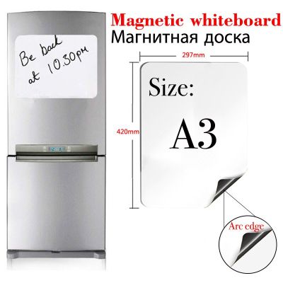 A3 Size Magnetic Whiteboard Dry Erase White Boards Soft Home Office Kitchen Flexible Pad Fridge Stickers Memo Message Board