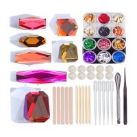 L5YD Rhomboid Building Blocks Crystal Epoxy Resin Mold Game Toys Bricks Silicone Mould DIY Crafts Ornaments Decorations Casting