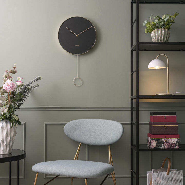 Karlsson Wall Clock Pendulum D. 34 Cm Lazada Indonesia