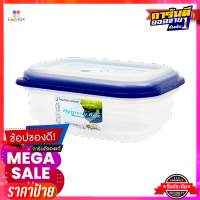 กล่องอาหารทรงเหลี่ยม MICRON WARE รุ่น JCP-5031 ขนาด 450 มล. สีขาว - น้ำเงินSquare Food Box MICRON WARE Model JCP-5031 Size 450 ml. White - Blue